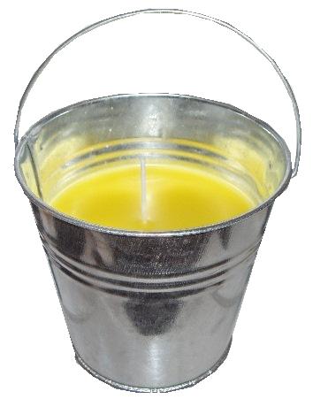 Citronella Candle in Steel Bucket